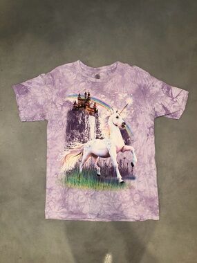 the mountain unicorn tie dye tee
